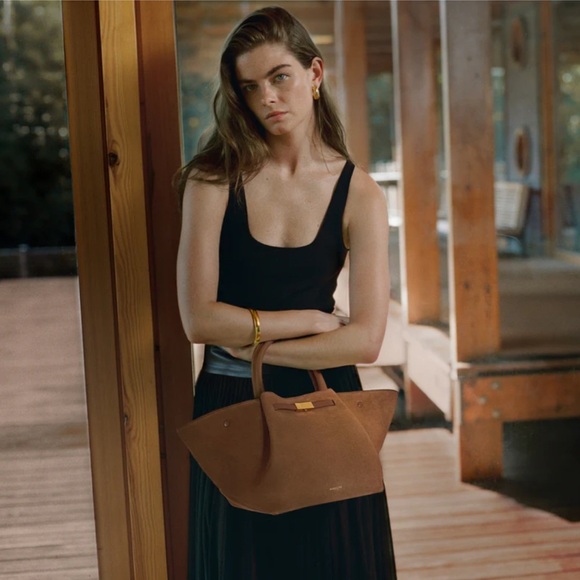 DeMellier London Suede Midi New York Bag with crossbody strap - Picture 7 of 17